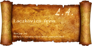 Laczkovics Anna névjegykártya